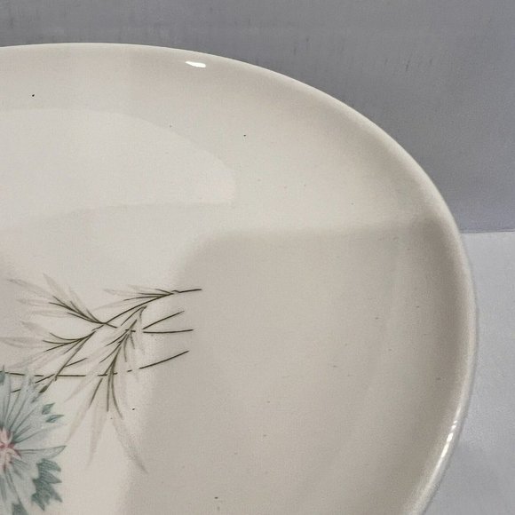 VINTAGE TABLEWARE BLUE Wild Flowers OVAL PLATTER 9” Serving Farmhouse Cottage - Picture 8 of 8